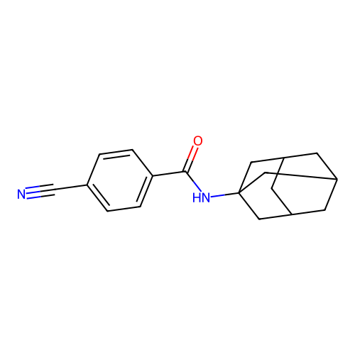 N-(1-adamantyl)-4-cyanobenzamide structure