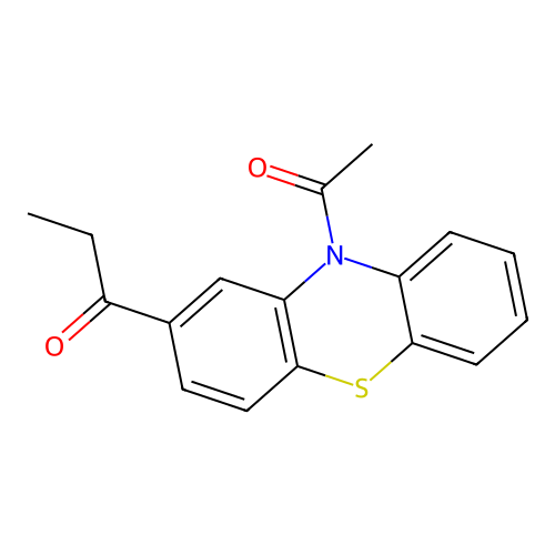 10-Acetyl-2-propionyl-10H-phenothiazine structure