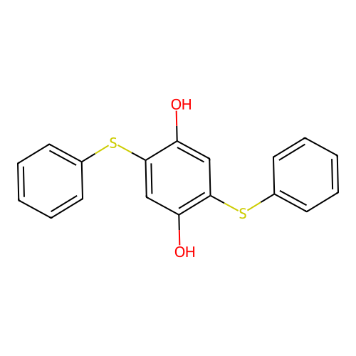 1,4-Benzenediol, 2,5-bis(phenylthio)- structure