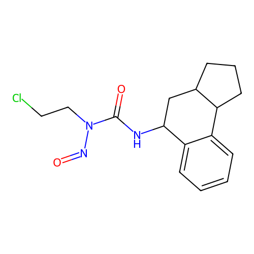 N-(2-Chloroethyl)-N-nitroso-N'-(benzo(3,4-a)bicyclo(4.3.0)nonanyl)urea structure