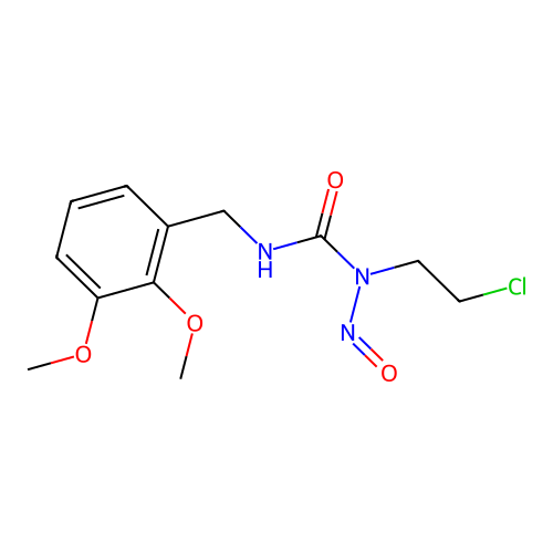 Urea, 1-(2-chloroethyl)-3-(2,3-dimethoxybenzyl)-1-nitroso- structure