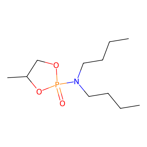 N,N-dibutyl-4-methyl-2-oxo-1,3,2lambda5-dioxaphospholan-2-amine structure