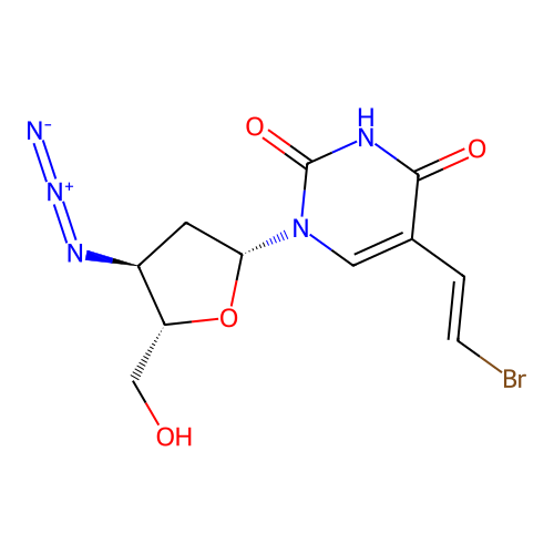 3'-N3-5-BrCH=CH-ddU structure