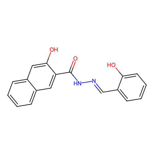 N'-(2-hydroxybenzylidene)-3-hydroxy-2-naphthohydrazide structure