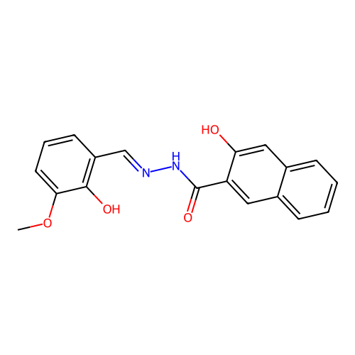 3-Hydroxy-2-naphthalenecarboxylic acid 2-[(2-hydroxy-3-methoxyphenyl)methylene]hydrazide structure