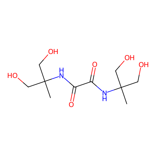1,4-Bis(1,3-dihydroxy-2-methyl-2-propyl)oxamide structure