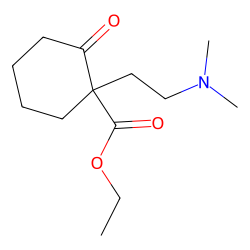 Ethyl 1-[2-(dimethylamino)ethyl]-2-oxocyclohexane-1-carboxylate structure