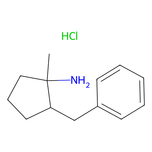 Cyclopentanamine, 1-methyl-2-(phenylmethyl)-, hydrochloride structure