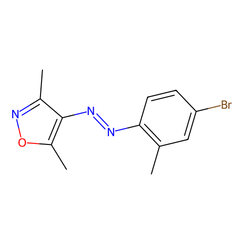 (4-Bromo-2-methylphenyl)-(3,5-dimethyl-1,2-oxazol-4-yl)diazene structure