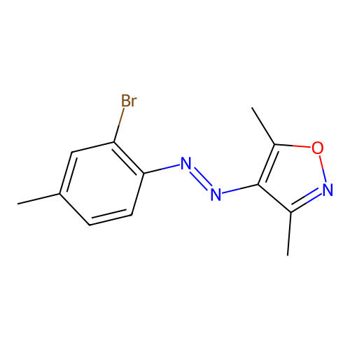(2-Bromo-4-methylphenyl)-(3,5-dimethyl-1,2-oxazol-4-yl)diazene structure