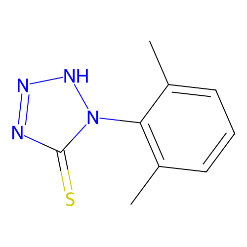 1-(2,6-dimethylphenyl)-1H-tetrazole-5-thiol structure