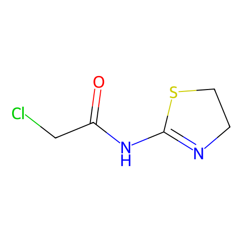 2-chloro-N-(4,5-dihydro-1,3-thiazol-2-yl)acetamide structure
