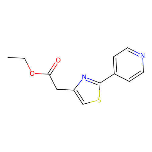 Ethyl 2-(2-(pyridin-4-yl)thiazol-4-yl)acetate structure