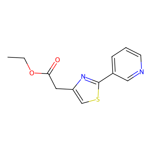 Ethyl 2-(2-(pyridin-3-yl)thiazol-4-yl)acetate structure