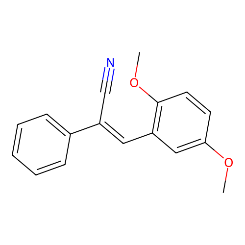3-(2,5-Dimethoxyphenyl)-2-phenylprop-2-enenitrile structure