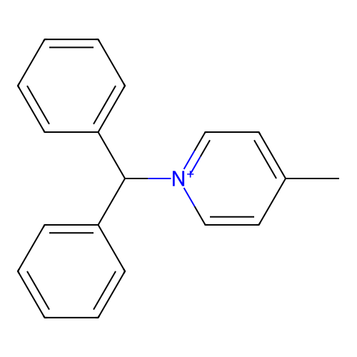 1-(Diphenylmethyl)-4-methylpyridinium structure