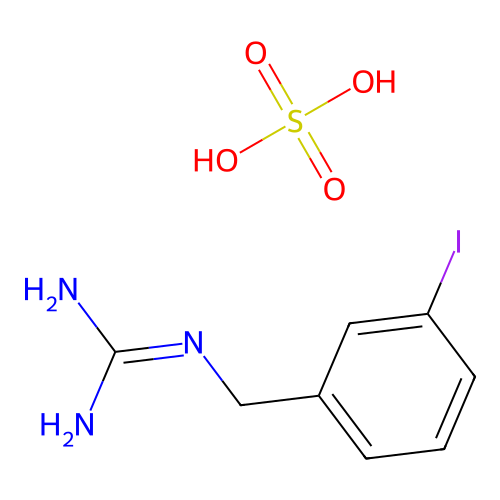 m-Iodobenzylguanidine sulfate structure