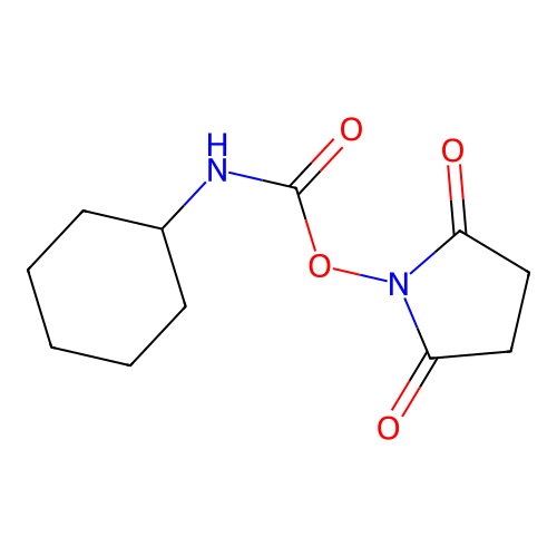 (2,5-dioxopyrrolidin-1-yl) N-cyclohexylcarbamate structure