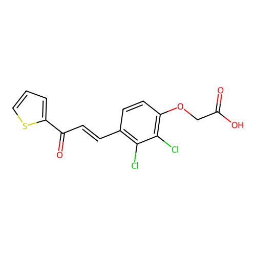 Acetic acid, (2,3-dichloro-4-(2-(2-thenoyl)vinyl)phenoxy)- structure