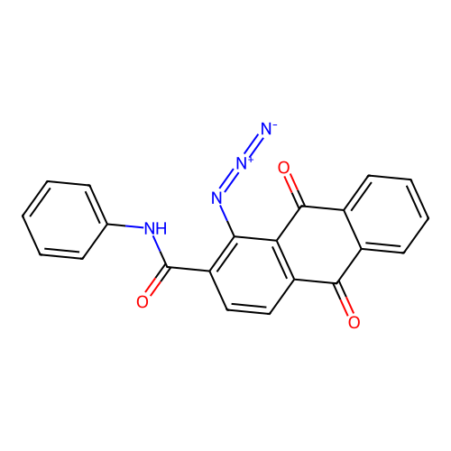 1-azido-9,10-dioxo-N-phenylanthracene-2-carboxamide structure