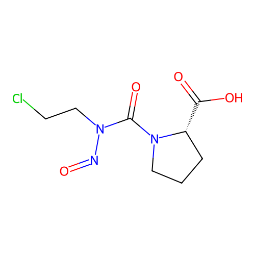 Proline, N-((2-chloroethyl)nitrosocarbamoyl)-, L- structure
