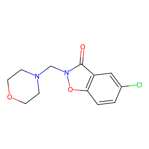 5-Chloro-2-(morpholin-4-ylmethyl)-1,2-benzoxazol-3-one structure