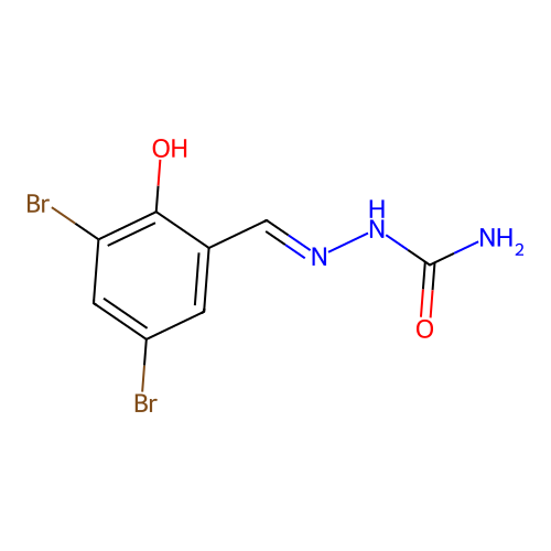 [(3,5-Dibromo-2-hydroxyphenyl)methylideneamino]urea structure