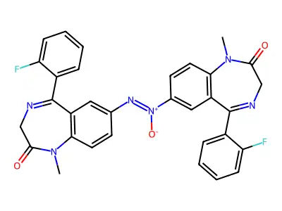 2H-1,4-Benzodiazepin-2-one, 7,7'-azoxybis(5-(2-fluorophenyl)-1,3-dihydro-1-methyl- structure