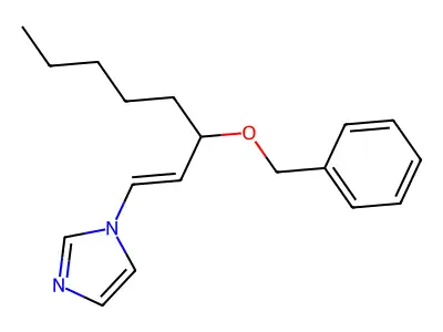 1-(3-Phenylmethoxyoct-1-enyl)imidazole structure