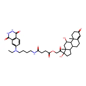 Cortisol-21-hemisuccinate-aminobutylethylisoluminol structure