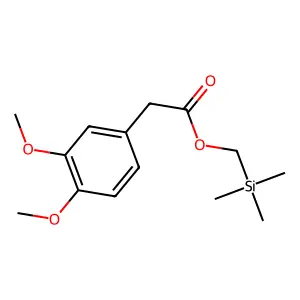 Benzeneacetic acid, 3,4-dimethoxy-, (trimethylsilyl)methyl ester structure