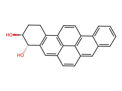Benzo(rst)pentaphene-3,4-diol, 1,2,3,4-tetrahydro-, trans- structure