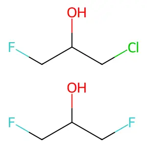 1-Chloro-3-fluoro-2-propanol mixt. with 1,3-difluoro-2-propanol structure