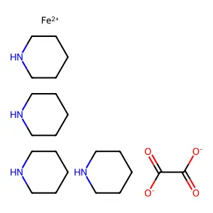 Iron(2+) ethanedioate--piperidine (1/1/4) structure
