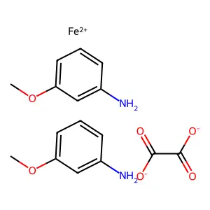 Iron, (ethanedioato(2-)-O,O')bis(3-methoxybenzenamine-N)- structure