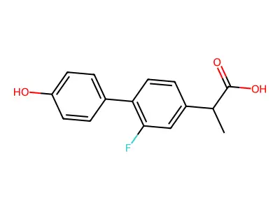 4'-Hydroxyflurbiprofen structure