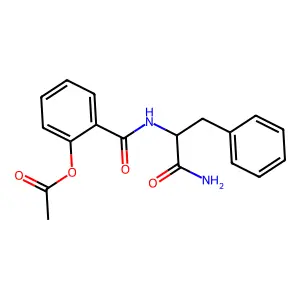 Benzenepropanamide, alpha-((2-(acetyloxy)benzoyl)amino)-, (S)- structure