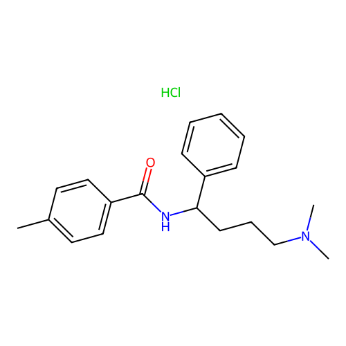 p-Toluamide, N-(alpha-(3-(dimethylamino)propyl)benzyl)-, hydrochloride structure