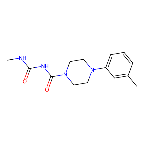 1-Piperazinecarboxamide, N-((methylamino)carbonyl)-4-(3-methylphenyl)- structure