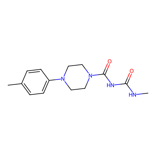 1-Piperazinecarboxamide, N-((methylamino)carbonyl)-4-(4-methylphenyl)- structure