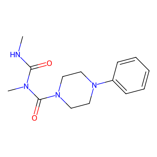 1-Piperazinecarboxamide, N-methyl-N-((methylamino)carbonyl)-4-phenyl- structure