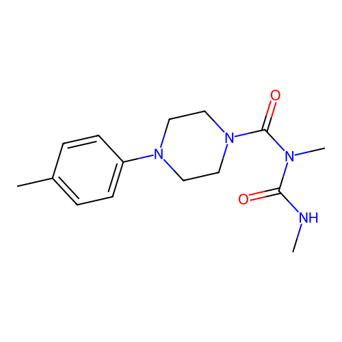 1-Piperazinecarboxamide, N-methyl-N-((methylamino)carbonyl)-4-(4-methylphenyl)- structure