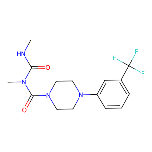1-(2,4-Dimethylallophanoyl)-4-(m-trifluoromethylphenyl)piperazine structure