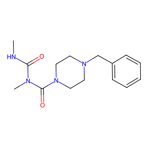 1-Piperazinecarboxamide, N-methyl-N-((methylamino)carbonyl)-4-(phenylmethyl)- structure