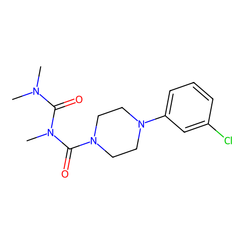 1-(3-Chlorophenyl)-4-(2,4,4-trimethylallophanoyl)piperazine structure