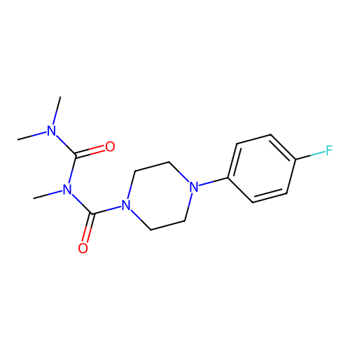 1-(p-Fluorophenyl)-4-(2,4,4-trimethylallophanoyl)piperazine structure