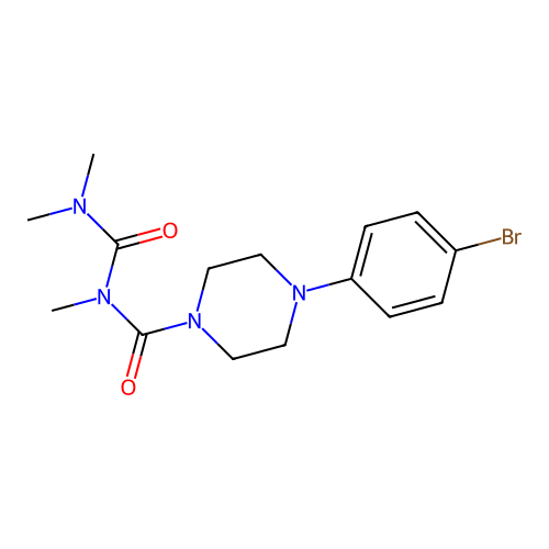 1-Piperazinecarboxamide, 4-(4-bromophenyl)-N-((dimethylamino)carbonyl)-N-methyl- structure
