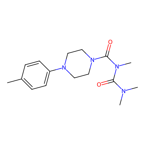 1-(p-Tolyl)-4-(2,4,4-trimethylallophanoyl)piperazine structure