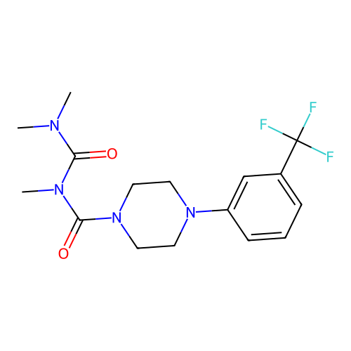 1-(m-Trifluoromethylphenyl)-4-(2,4,4-trimethylallophanoyl)piperazine structure