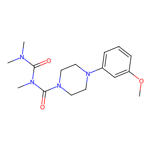 1-(m-Methoxyphenyl)-4-(2,4,4-trimethylallophanoyl)piperazine structure